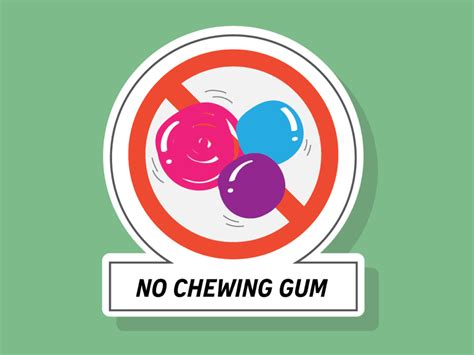 No chewing gum sign! by Kenneth wong wei liang on Dribbble