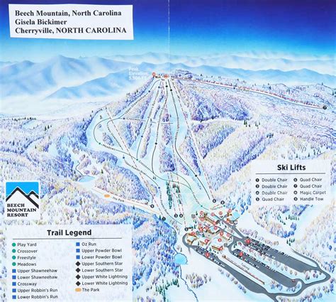 Beech Mountain Ski Area Trail Map