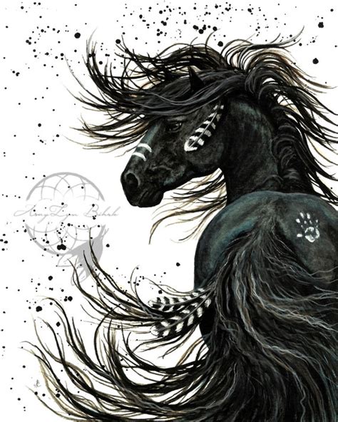 Majestic Horses wild Spirit Horse Black Painted Horse - Etsy