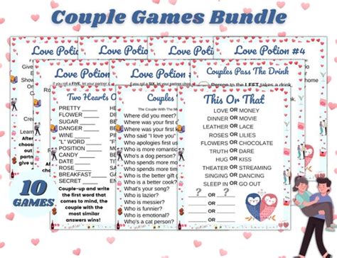 Printable Games for Couples Adult Couples Games Fun Shower - Etsy