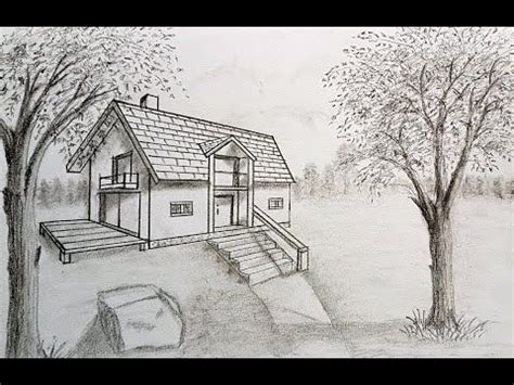 How to draw a house in two point perspective in landscape | Dream house drawing, Simple house ...