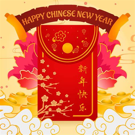 Red Pocket Chinese New Year Concept 4569749 Vector Art at Vecteezy