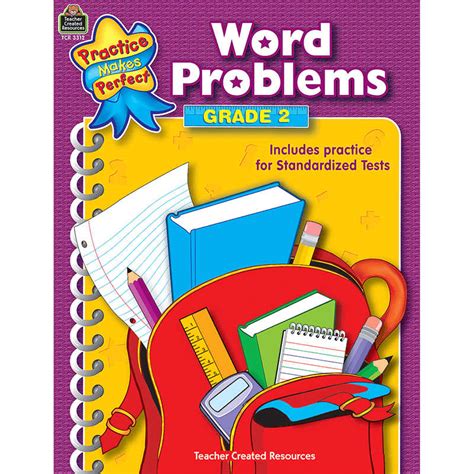 TEACHER CREATED RESOURCES WORD PROBLEMS GRADE 2 PRACTICE MAKES PERFECT TCR3312 - TeachersParadise
