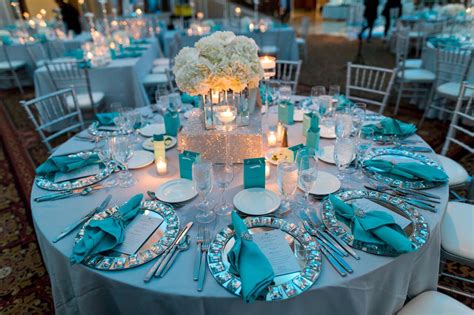 tiffany blue table decor | Blue wedding centerpieces, Tiffany blue wedding theme, Tiffany blue ...