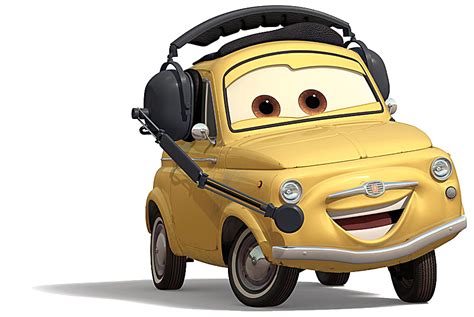 Cars 2 Cars Mater-National Championship Luigi - Wearing headphones cartoon car png download ...