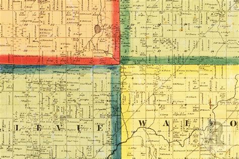 Vintage Eaton County Map 1860 Old Map of Eaton County | Etsy