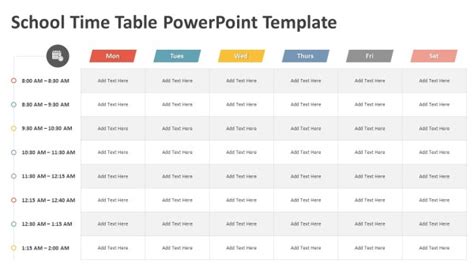 School Time Table PowerPoint Template | PPT Templates