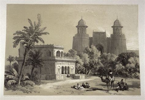 Hazari Bagh, part of the Citadel and Palace of Lahore, eleventh plate in the book, Recollections ...