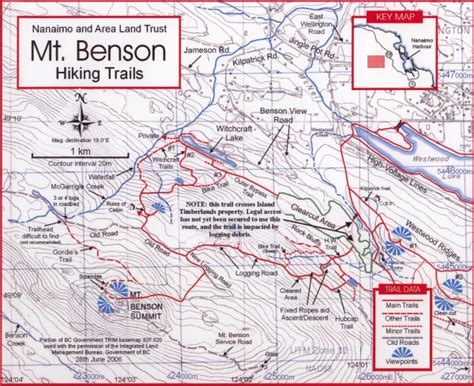 Mt Benson Hiking Trail Map - Nanaimo BC • mappery