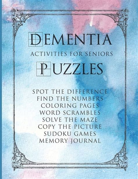 Dementia Activities For Seniors Puzzles: A Fun Activity Book For Adults With Dementia. Large ...