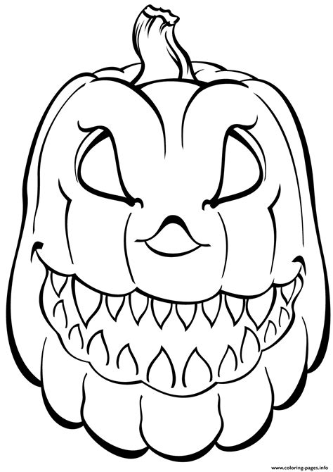 Scary Pumpkin Coloring Pages - Learny Kids