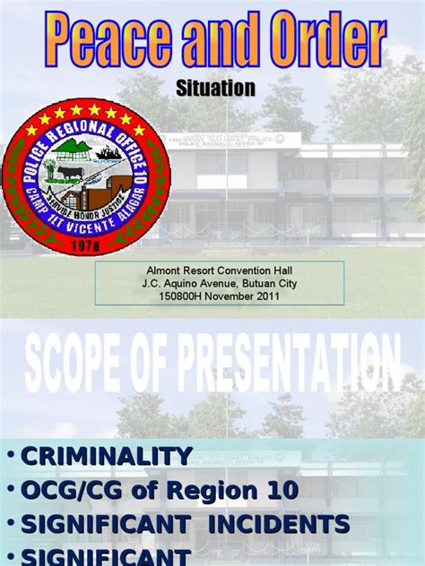 Briefing PNP Peace and Order Situation 11-15-11 | Deviance (Sociology ...