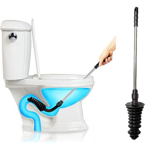 Buy HOMEGOAL Toilet Plunger, Piston Type Toilet Clog Remover,Flexible ...