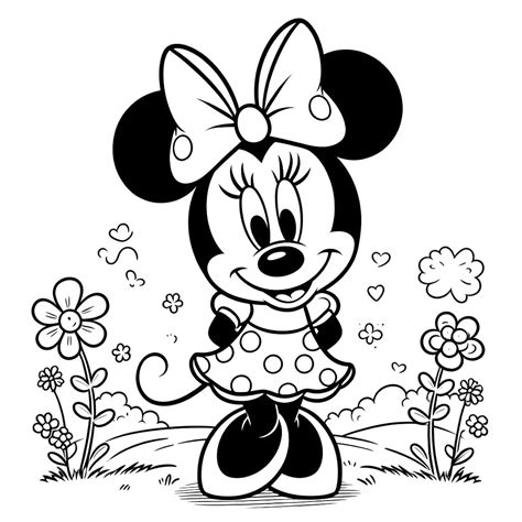 The colorful world of Minnie Mouse - Coloring Pages Child