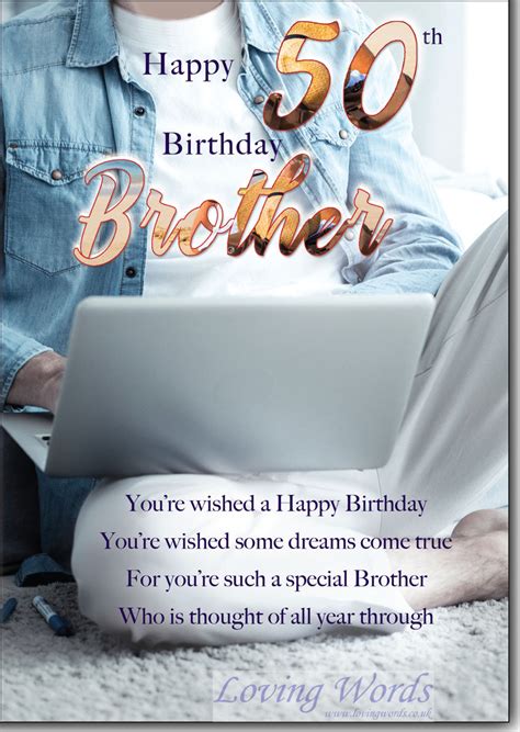 Happy 50th birthday Brother | Greeting Cards by Loving Words