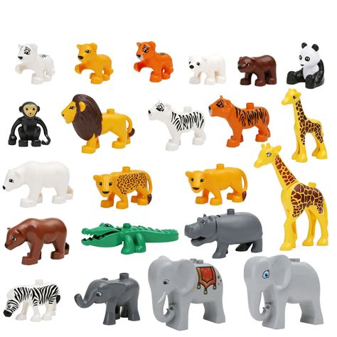 Aliexpress.com : Buy 10PCS A SET Cheaper Duplo Animal Building Blocks ...