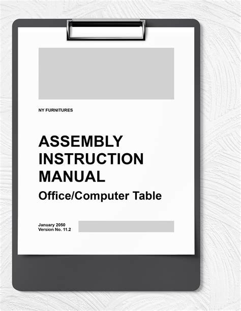 Official Instruction Manual Template - Google Docs, Word | Template.net