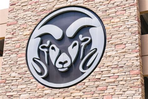 Rams Mascot Logo on a Building at the Colorado State University in Fort ...