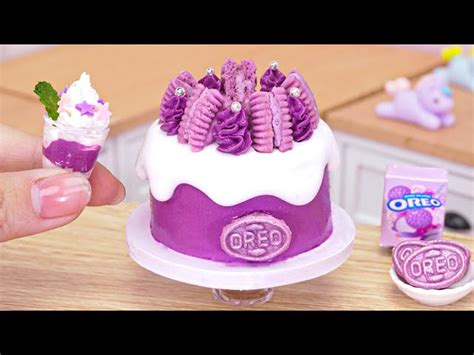 Miniature Purple Oreo Cake Decorating from Mini Bakery - recipe on Niftyrecipe.com