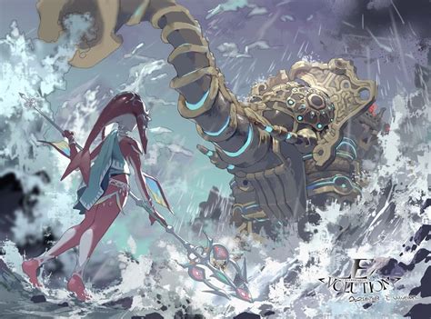 Champion Mipha and the Divine Beast Vah Ruta : r/Breath_of_the_Wild