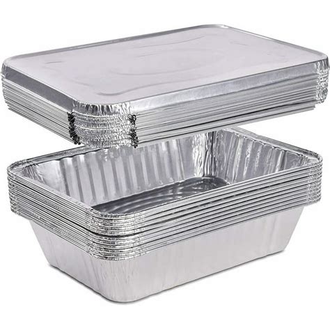 5 Lb Loaf Aluminum Disposable Pan with Aluminum Lid For Baking 10-100 ...