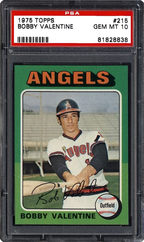 1975 Topps Bobby Valentine | PSA CardFacts™