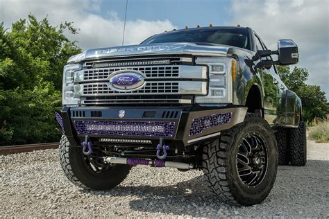 Custom Lifted Ford F-350 Dually Road Armor Identity Bumpers Fuel Triton ...