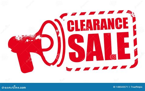 Clearance Sale - Red Vector Rubber Stamp Stock Vector - Illustration of ...