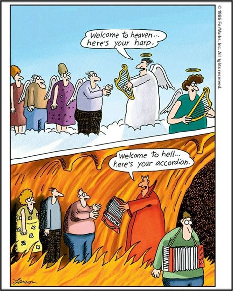 Gary Larson's 10 Funniest Far Side Comics About Heaven And Hell