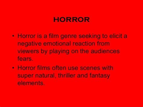 Horror vs thriller