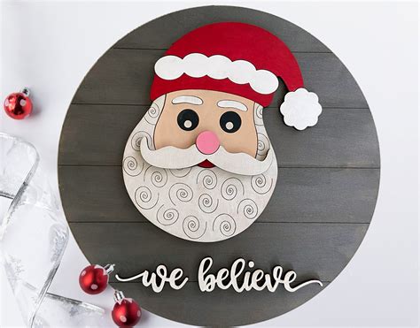 We Believe Santa Sign Santa Stop Here Sign Santa Claus | Etsy