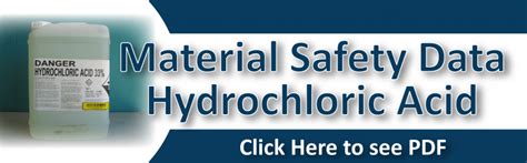 Material Safety Data Sheet Hydrochloric Acid