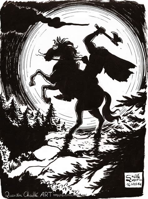 Inktober 2014 #13 Headless Horseman Silhouette by qbgchaille on DeviantArt