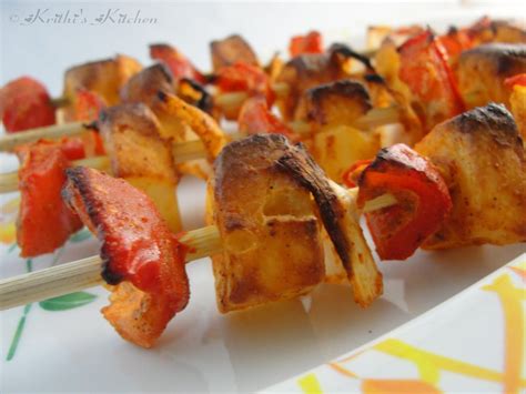 Krithi's Kitchen: Kebab vegetables with Paneer | Indian Appetizers