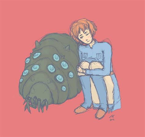 Nausicaa with Ohmu by yozegami on DeviantArt