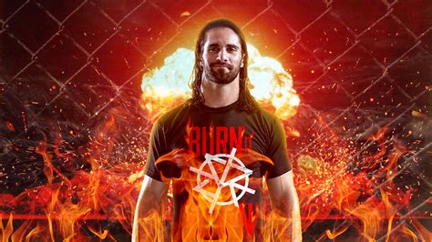 Seth Rollins Burn It Down Custom Wallpaper by TheHeelShow on DeviantArt