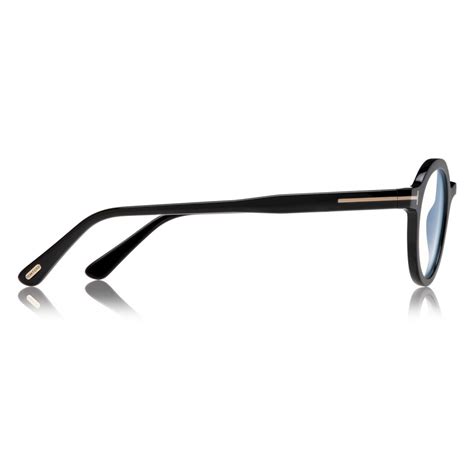 Tom Ford - Round Shape Blue Block Optical Glasses - Black - FT5664-B - Optical Glasses - Tom ...