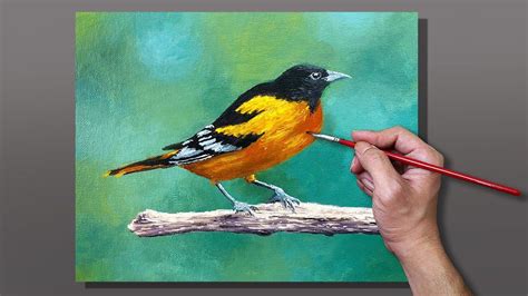 Acrylic Painting Bird on Branch | Bird paintings on canvas, Acrylic painting canvas, Animal ...