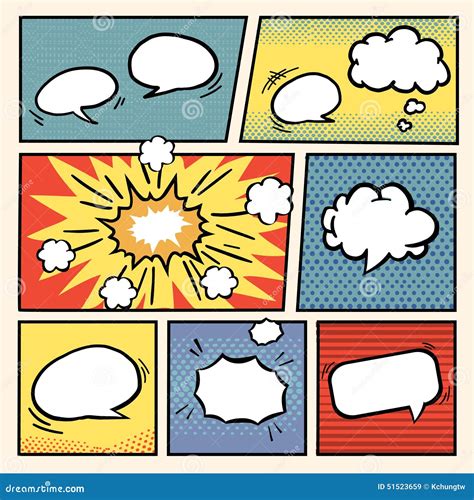 Comic Book Style Speech Bubbles Set Stock Vector - Image: 51523659