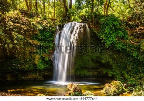 Corbett Waterfall Corbett National Park Uttrakhand Stock Photo ...