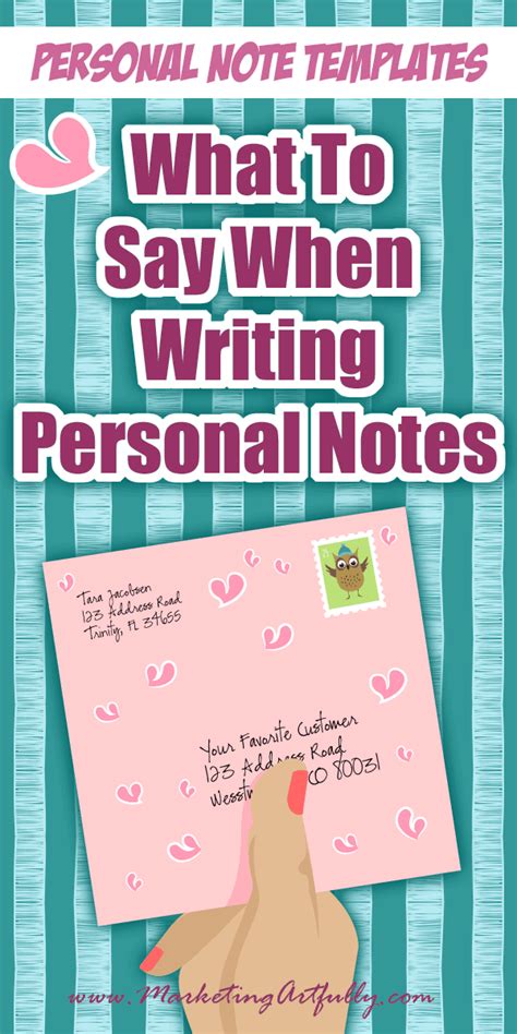 What To Say When Writing Personal Notes... Personal Note Templates ...