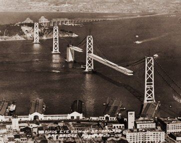 San Francisco-Oakland Bay Bridge Construction - Wide View (Historical ...