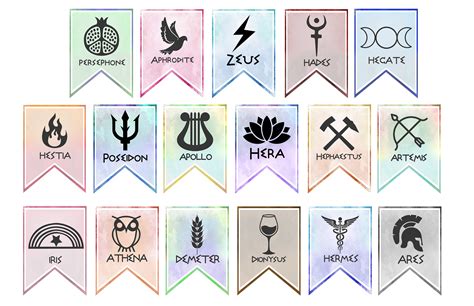 Greek Gods Symbols Banner Big Version/percy Jackson - Etsy Denmark