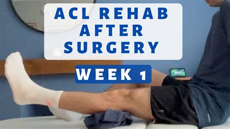 ACL Surgery Routine Recovery Week 1 to 2 - YouTube