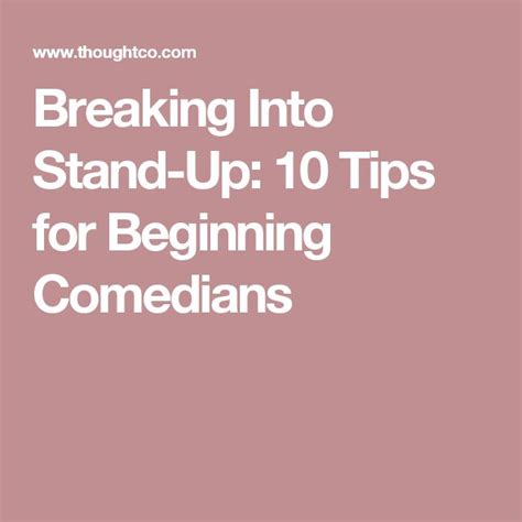 Pin on Stand Up Comedy Tips and Info.