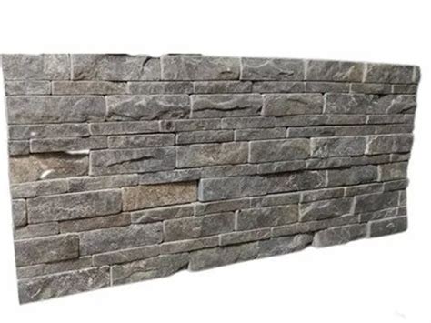 Grey Carbon Rock Split Natural Stone Tile, For Wall, Thickness: 10mm at ...