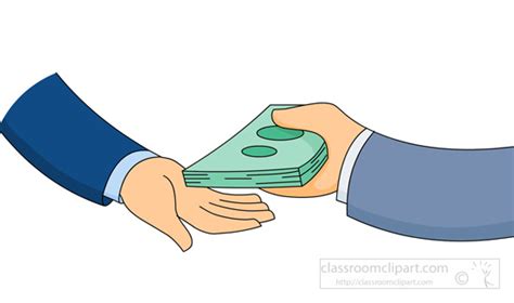 Money Clipart - money-exchange-transaction - Classroom Clipart