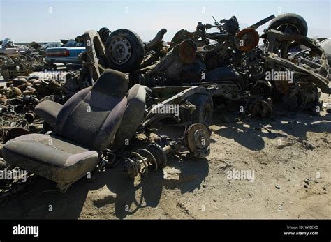 Car parts in junkyard Stock Photo - Alamy