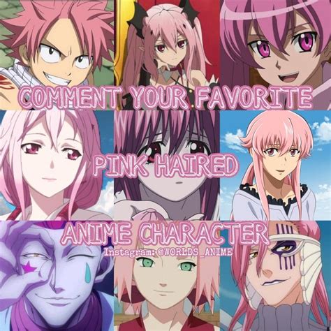 Hot pink hair anime characters 2021