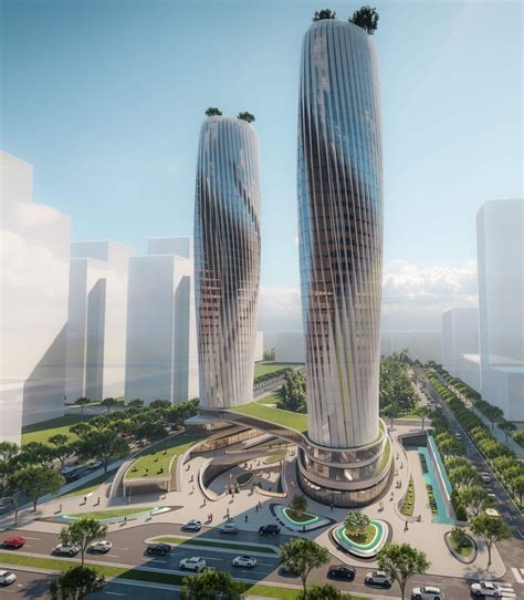 Mixed-Use Development: Twin Towers in Ha|Skyscrapers